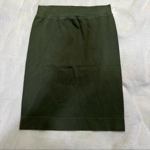 Forest green hard tail pencil skirt